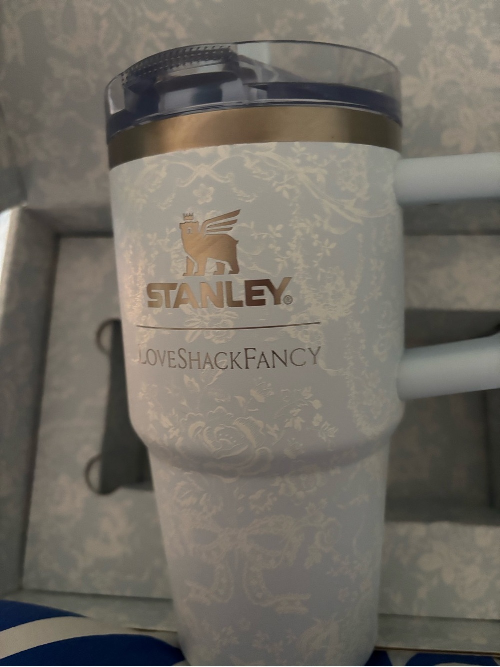 LoveShackFancy x Stanley White Floral Travel Tumbler - Insulated On-the-Go NWT